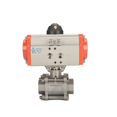quality  General DN32 1 1/4" Pneumatic Operated Connection 2Way Threaded Ball Valve factory